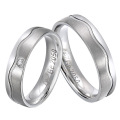 Heart-Shaped Jigsaw Titanium Steel Couple Ring